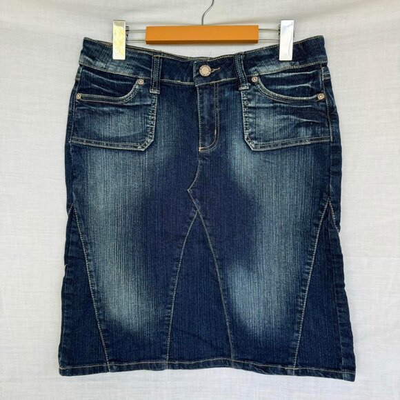 vintage y2k bongo midi denim skirt - Picture 1 of 6